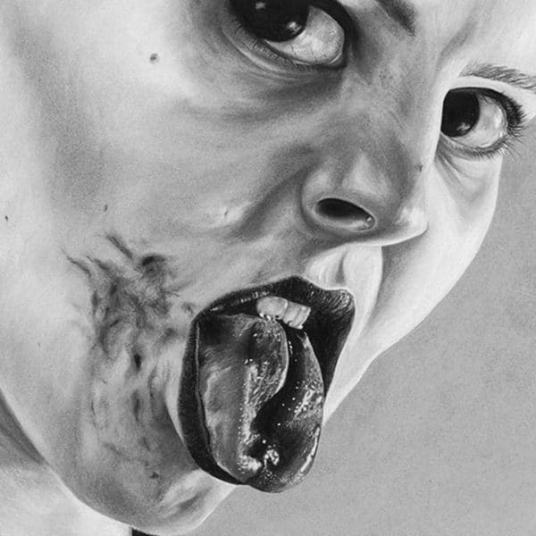 SELBSTPORTRAILT MIT SCHOKOLADE