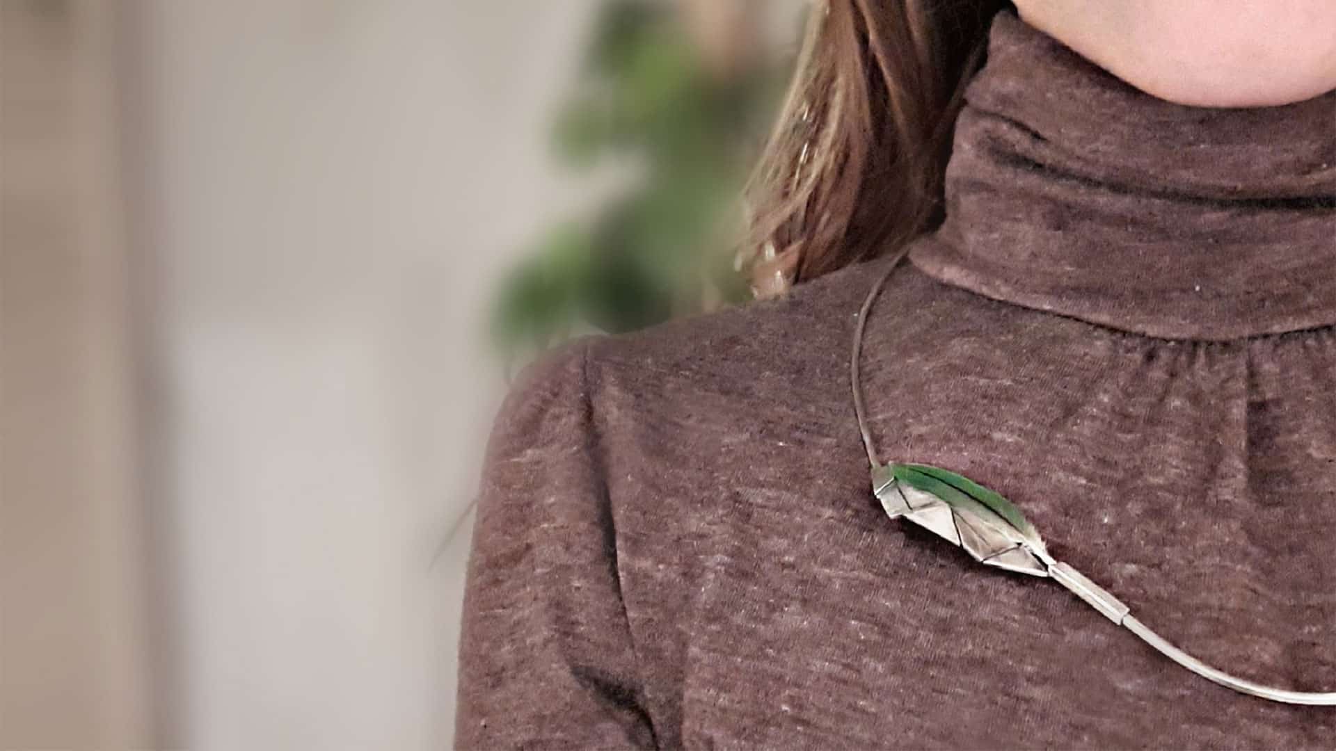 COLLIER SILBER FEDER CORINNA PALMISANO