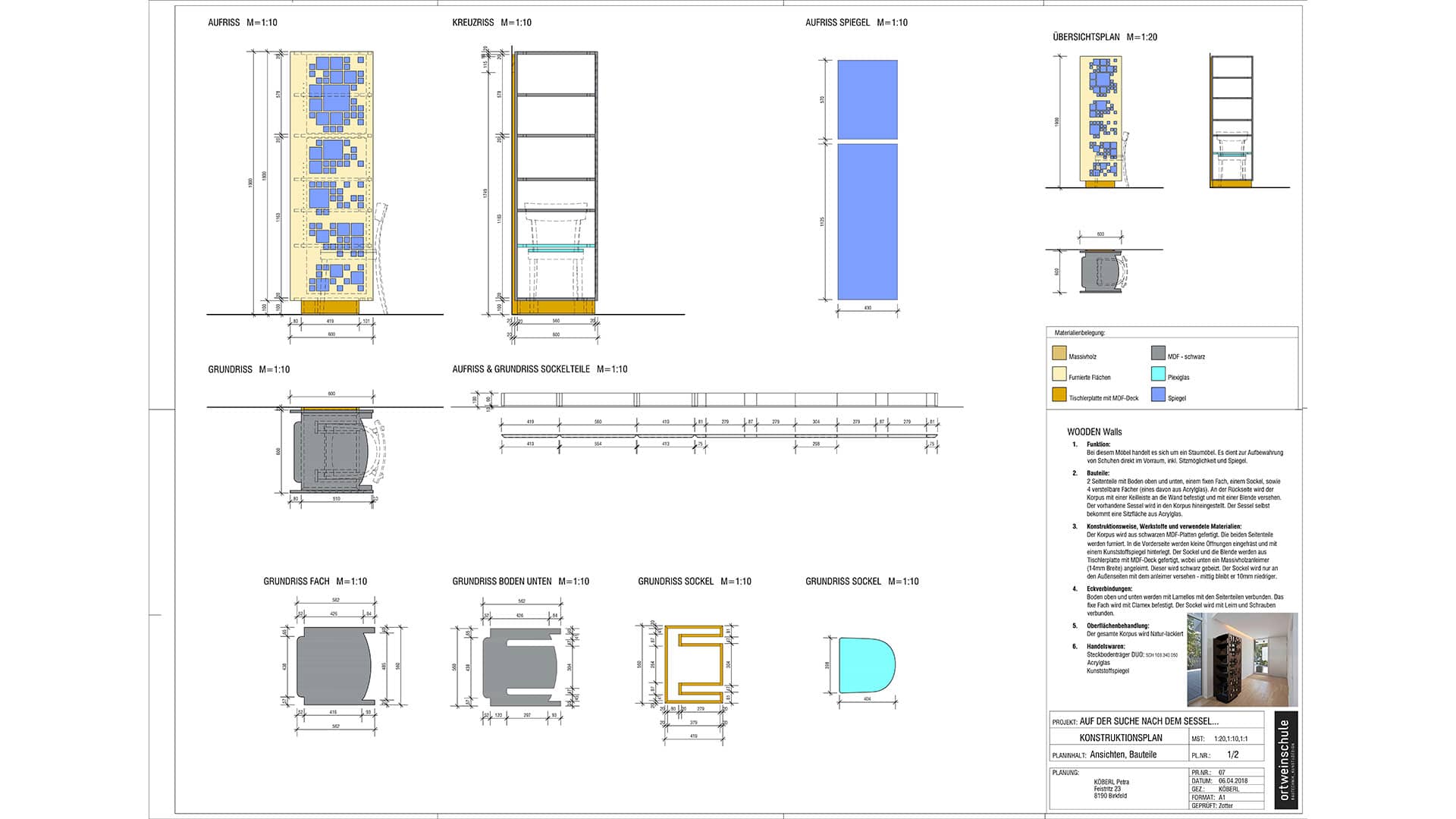 INNENARCHITEKTUR RAUM- UND OBJEKTGESTALTUNG – SCHWERPUNKT KONSTRUKTION