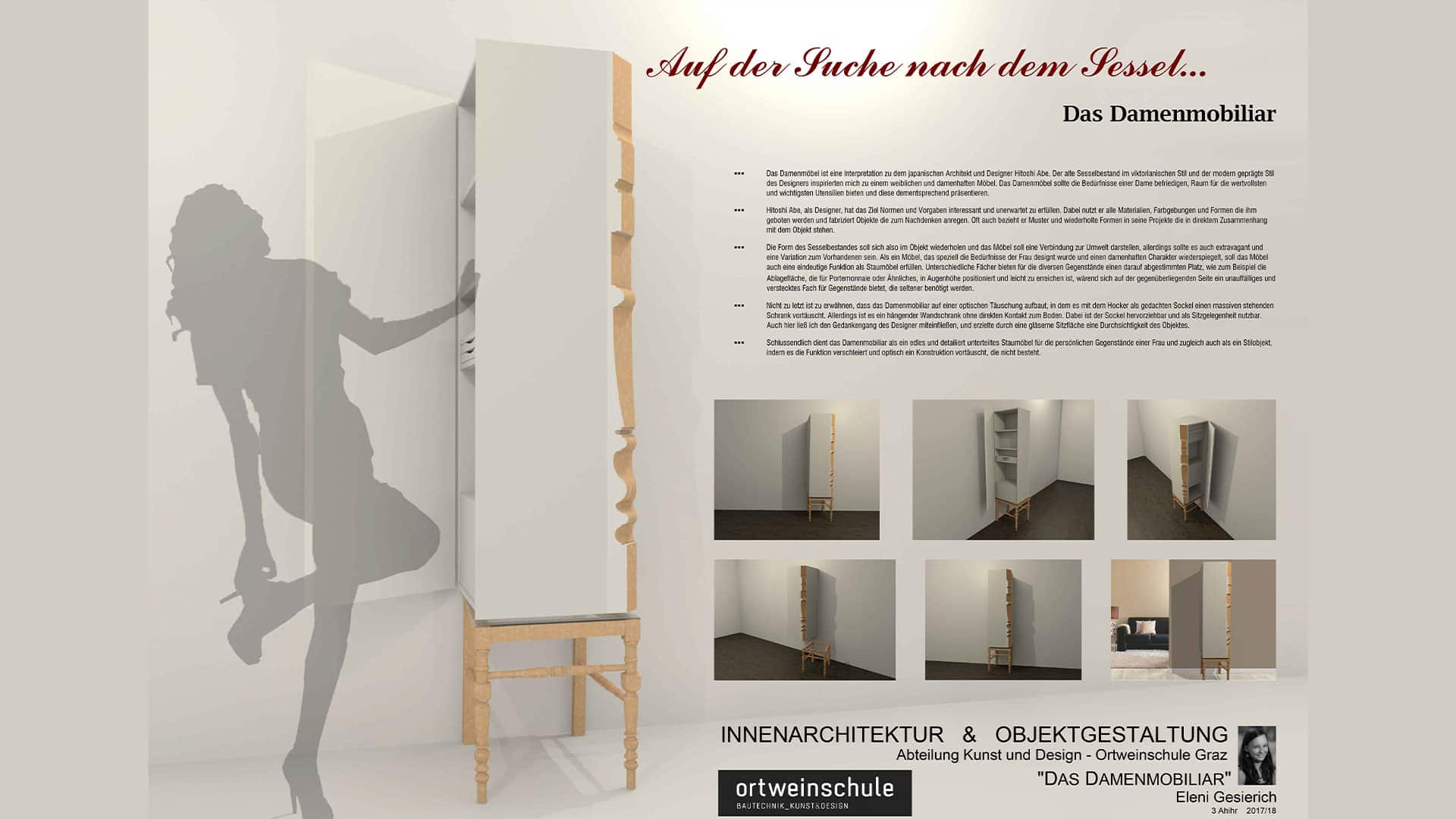 INNENARCHITEKTUR RAUM- UND OBJEKTGESTALTUNG – SCHWERPUNKT KONSTRUKTION
