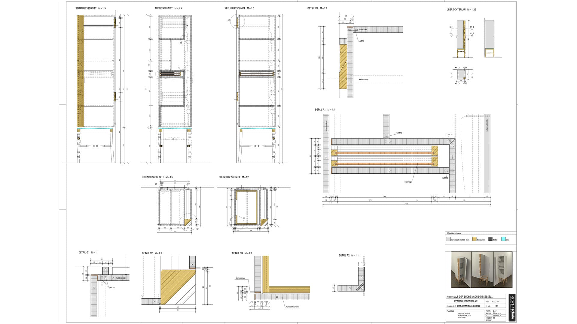 INNENARCHITEKTUR RAUM- UND OBJEKTGESTALTUNG – SCHWERPUNKT KONSTRUKTION